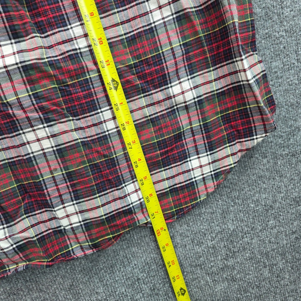 Ralph Lauren Plaid Button Down Shirt Men's XL Long Sleeve Green Pony Logo - Picture 9 of 9